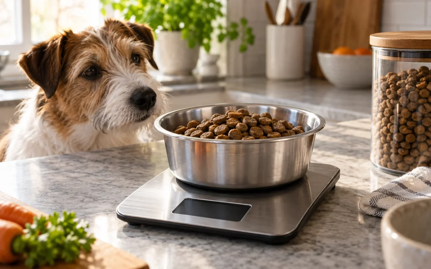 Mixing wet and dry food: split calories, then weigh portions